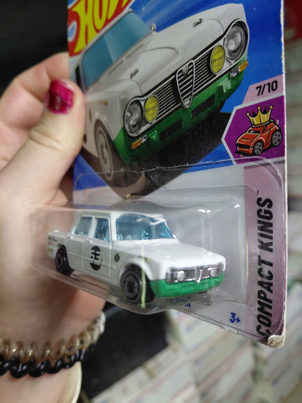 Hot Wheels 1963 Alfa Romeo Giulia TI Super from the 2025 Compact Kings series (c